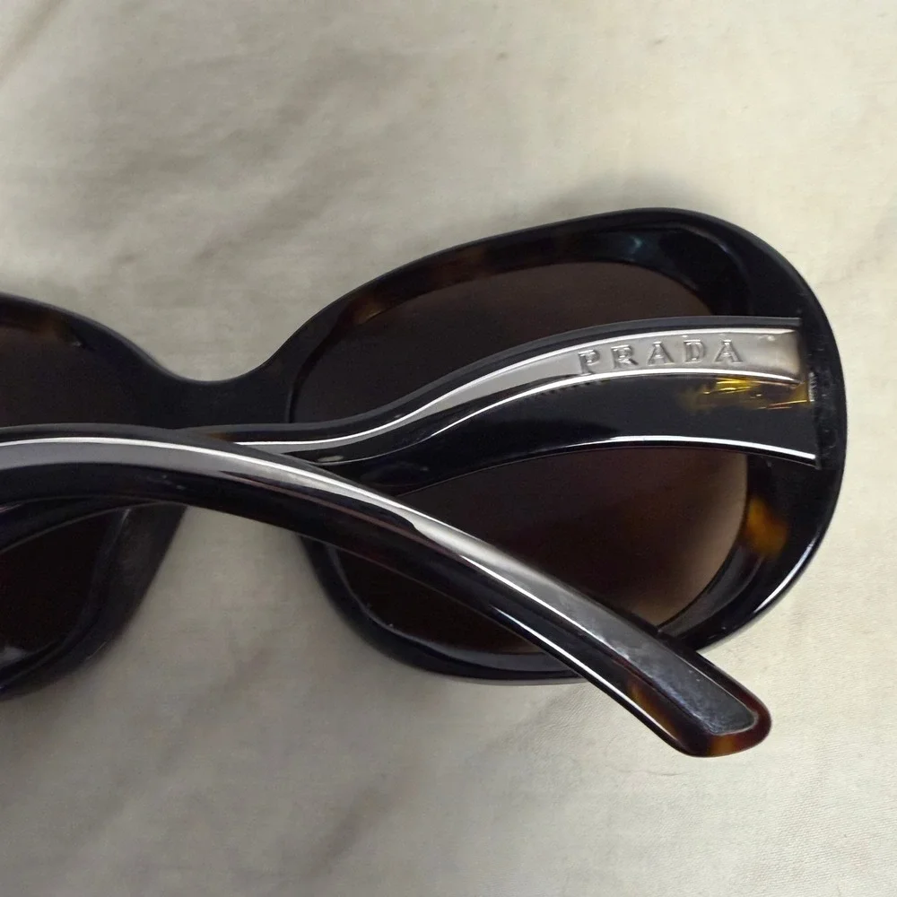 Prada Oversized Dark Brown Tortoiseshell Sunglasses